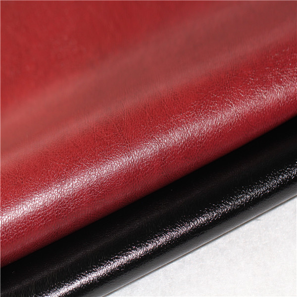 Faux Calf Leather Fabric - Dark Red - Bangkok Thai Silk