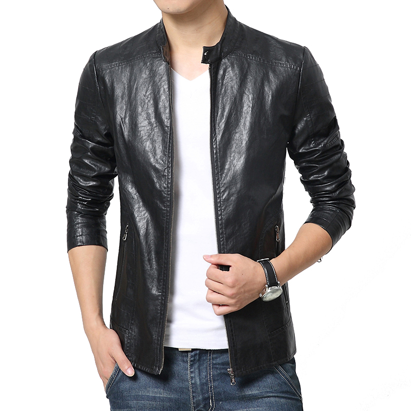 Faux Leather For Men Jacket | Bridgesl.com